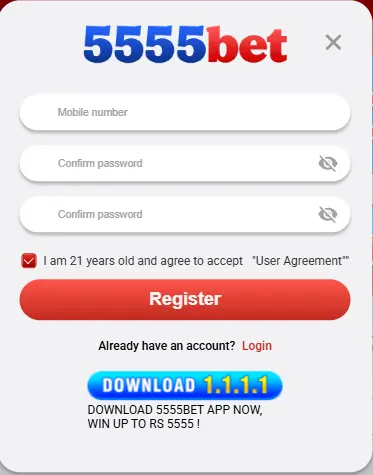 5555 PakGame register image